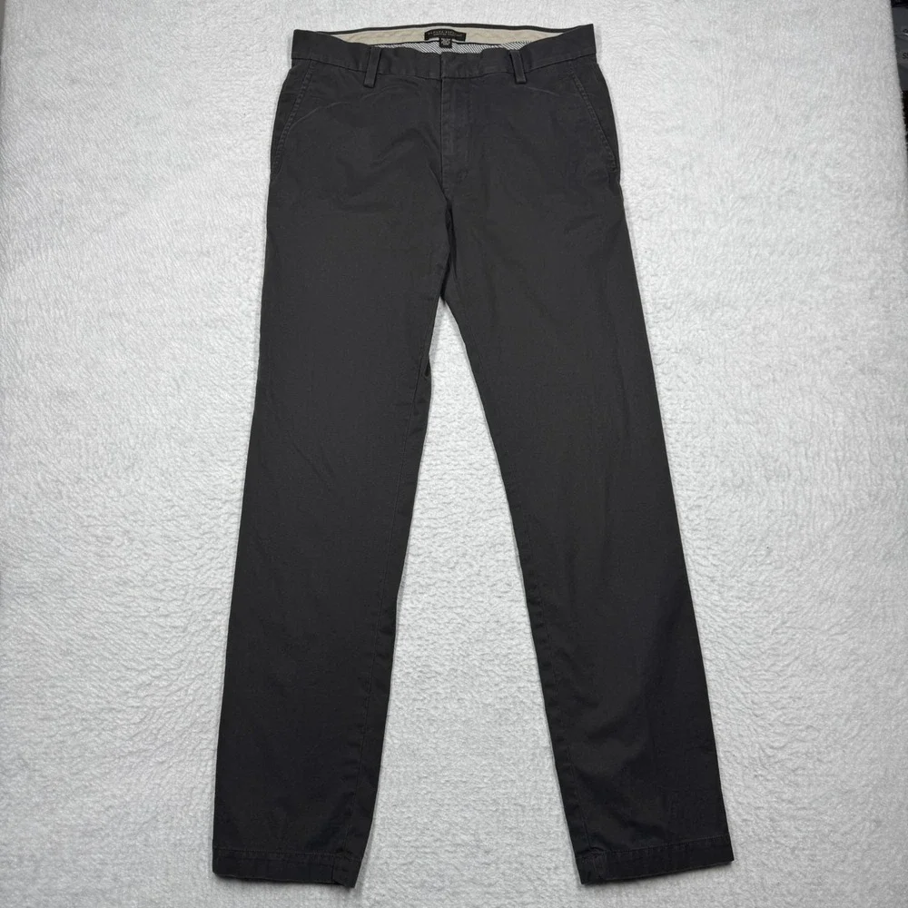 Banana Republic Emerson Chino Pants Gray Straight Leg‎ Casual Men's Size 32x34